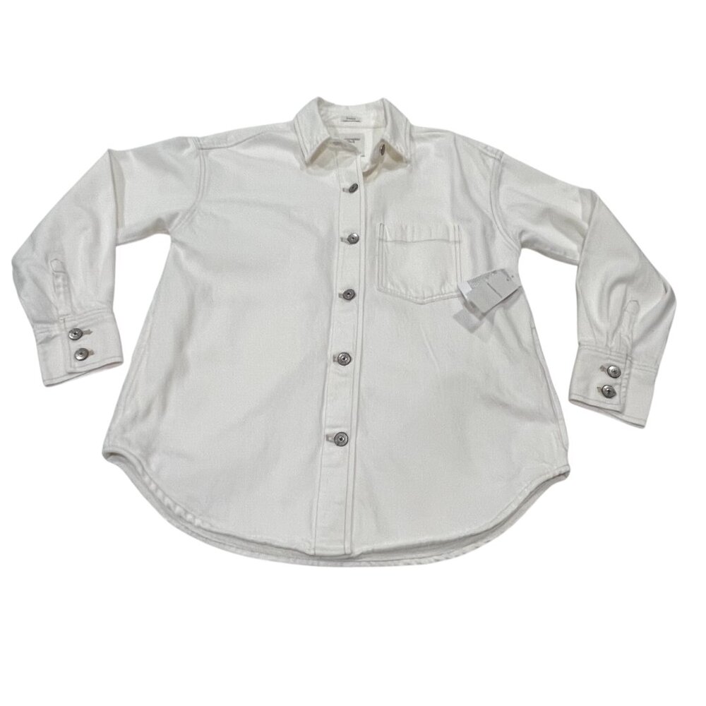 Abercrombie Oversized Denim Shacket, NWT, Cream, S